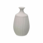 Vase Gift Decor Grau aus Keramik Streifen 19 x 31 x 19 cm (4 Stück)