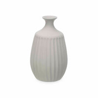 Vase Gift Decor Grau aus Keramik Streifen 19 x 31 x 19 cm (4 Stück)