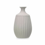 Vase Gift Decor Grau aus Keramik Streifen 19 x 31 x 19 cm (4 Stück)