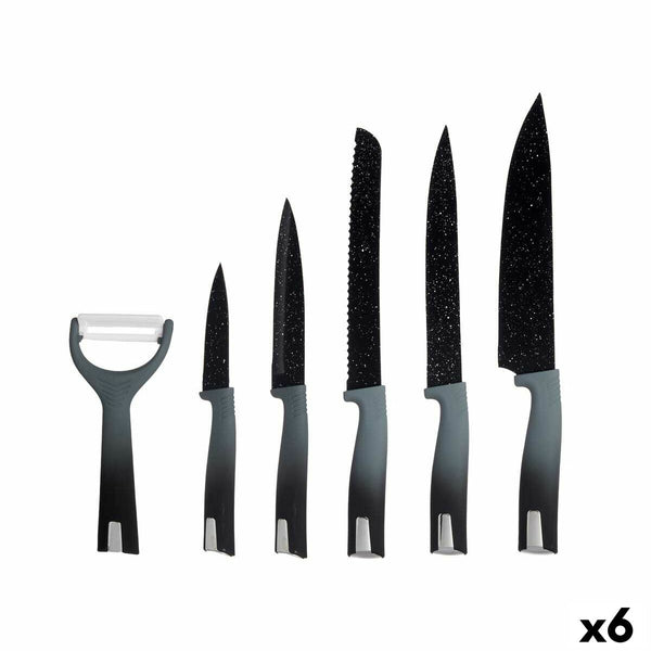 Messerset Kinvara Schwarz Edelstahl Polypropylen 6 Stücke (6 Stück)