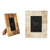 Fotorahmen Weiß Braun Mango-Holz Mandala 22,3 x 28 x 1,5 cm (6 Stück)