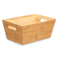 Mehrzweckkorb Kinvara natürlich Holz Bambus Holz MDF 25 x 12 x 15 cm 15 x 29 x 8,5 cm Mit Griffen (12 Stück)