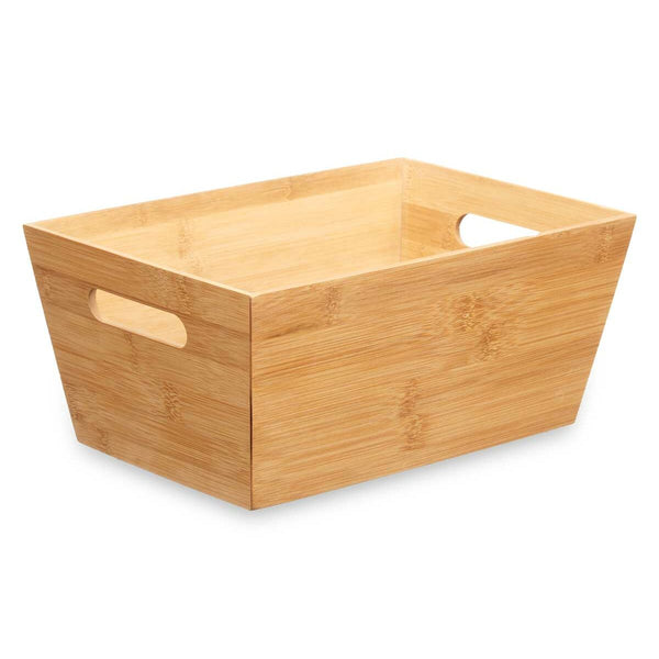 Mehrzweckkorb Kinvara natürlich Holz Bambus Holz MDF 25 x 12 x 15 cm 15 x 29 x 8,5 cm Mit Griffen (12 Stück)