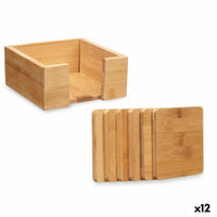 Untersetzer Kinvara natürlich Bambus Firkanter 12 x 6 x 12 cm 12 x 5,5 x 12 cm 7 Stücke (12 Stück)