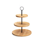 Obstschale Kinvara Schwarz natürlich Metall Bambus 25 x 37 x 25 cm (6 Stück)