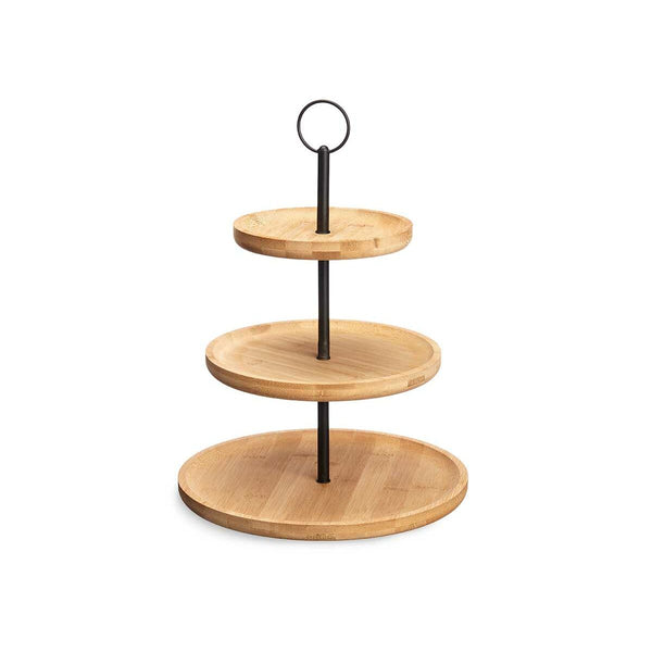 Obstschale Kinvara Schwarz natürlich Metall Bambus 25 x 37 x 25 cm (6 Stück)