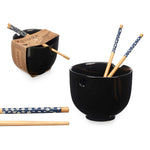 Schüssel Kinvara Schwarz Bambus Porzellan 24 x 10,7 x 13,3 cm Zahnstocher asiatico/oriental (12 Stück)