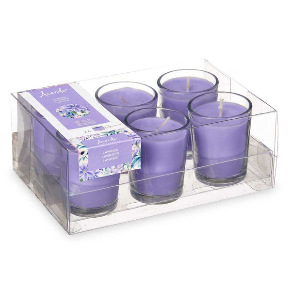 Parfümierte Kerzen-Set Acorde 48-B-AR Lavendel Trinkglas (12 Stück)