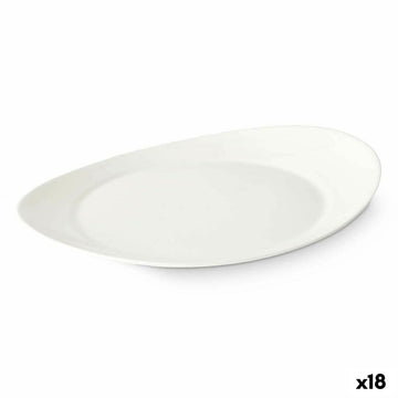 Flacher Teller Vivalto LYBP-120 LYBP-120 Weiß Opalglas 30,5 x 3 x 26 cm (18 Stück)