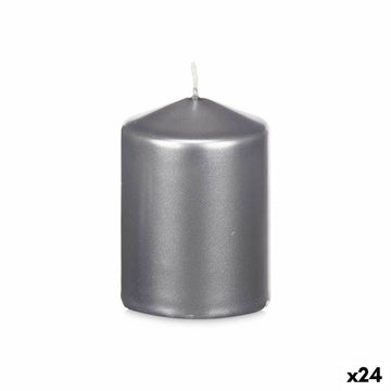 Kerze Acorde Silberfarben 7 x 10 x 7 cm (24 Stück)