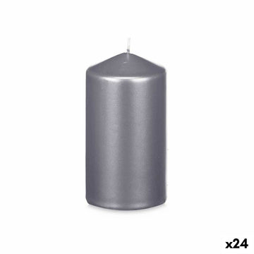 Kerze Acorde Silberfarben 7 x 13 x 7 cm (24 Stück)