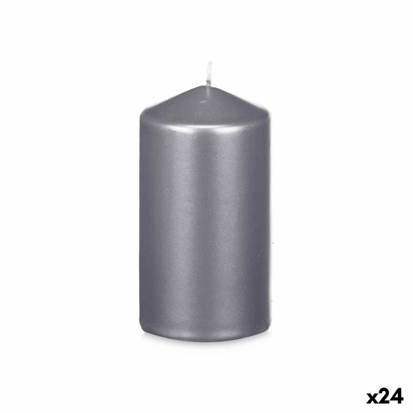 Kerze Acorde Silberfarben 7 x 13 x 7 cm (24 Stück)