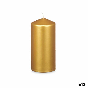 Kerze Acorde Gold 7 x 15,5 x 7 cm (12 Stück)