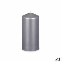 Kerze Acorde Silberfarben 7 x 15,5 x 7 cm (12 Stück)