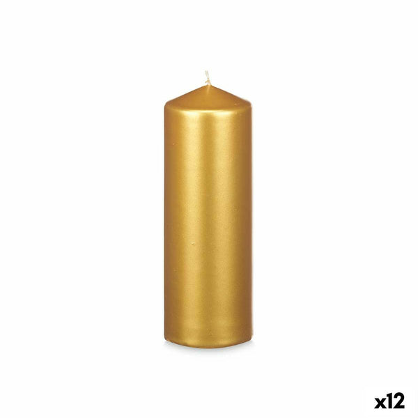 Kerze Acorde Gold 7 x 20 x 7 cm (12 Stück)
