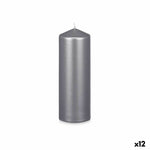 Kerze Acorde Silberfarben 7 x 20 x 7 cm (12 Stück)