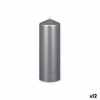Kerze Acorde Silberfarben 7 x 20 x 7 cm (12 Stück)