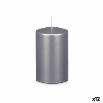 Kerze Acorde Silberfarben 9 x 15 x 9 cm (12 Stück)