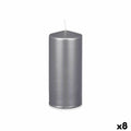 Kerze Acorde Silberfarben 9 x 20 x 9 cm (8 Stück)
