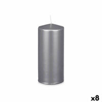 Kerze Acorde Silberfarben 9 x 20 x 9 cm (8 Stück)