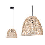 Deckenlampe natürlich Rattan Konisch 25 x 21 x 25 cm (2 Stück)