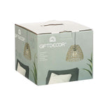 Deckenlampe natürlich Rattan Konisch 25 x 21 x 25 cm (2 Stück)