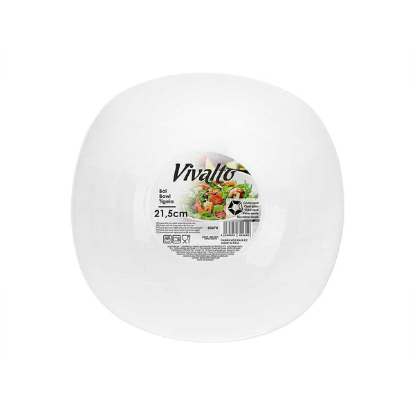Kochschüssel Vivalto LFW-90 LFW-90 Weiß Opalglas karriert 21,5 x 7 x 21,5 cm (24 Stück)
