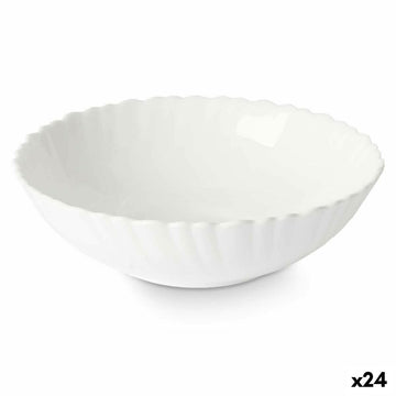 Kochschüssel Vivalto LSLW-70 Weiß Opalglas 17,5 x 5,5 x 17,5 cm (24 Stück)