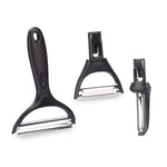 Schäler-Set Kinvara Metall Edelstahl Polypropylen ABS 14,5 x 22 x 2,5 cm Austauschbare Aufsätze 3 Stücke (24 Stück)