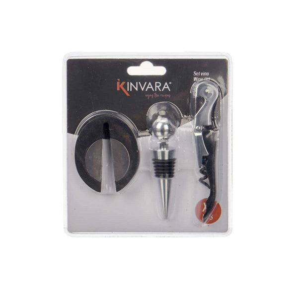 Weinzubehör-Set Kinvara KT180219 Edelstahl Polypropylen 3 Stücke (24 Stück)