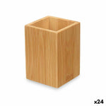 Zahnbürstenhalter Berilo B7490-3 natürlich Bambus Kunststoff 6,8 x 9,7 x 6,8 cm (24 Stück)