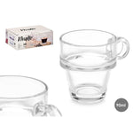 Satz von Kaffeetassen Vivalto Durchsichtig Glas 90 ml (6 Stück)