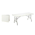 Table Klapptisch Weiß Grau Polyäthylen 180 x 70 x 74 cm
