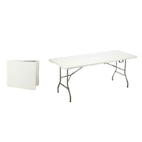 Table Klapptisch Weiß Grau Polyäthylen 180 x 70 x 74 cm
