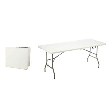 Table Klapptisch Weiß Grau Polyäthylen 180 x 70 x 74 cm
