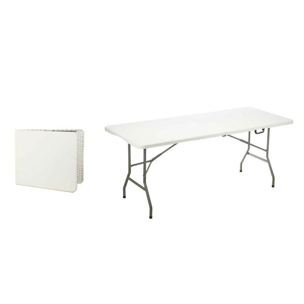 Table Klapptisch Weiß Grau Polyäthylen 180 x 70 x 74 cm