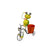 Blumentopf Ibergarden 324-26939A Gelb Rot grün Metall Fahrrad Frosch 31,5 x 32 x 17 cm