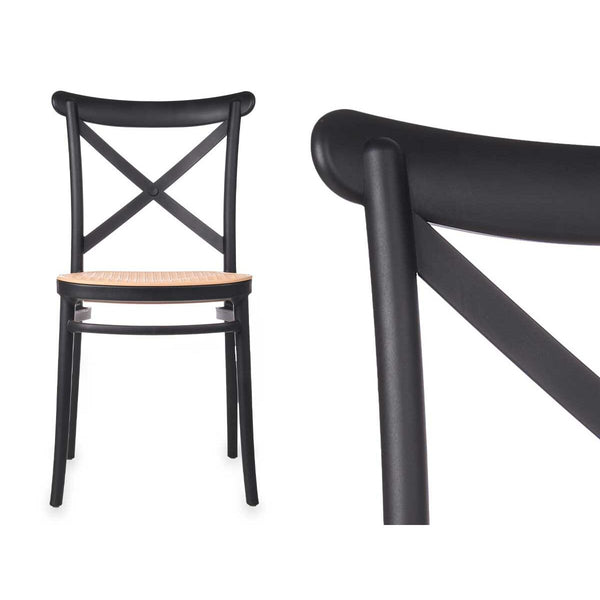 Stuhl Gift Decor Schwarz Beige 4 Stück