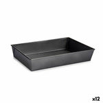 rechteckige Backform Kinvara CK31470 CK31470 Dunkelgrau Metall Kohlenstoffstahl 24 x 6,5 x 36,5 cm 36,5 x 6 x 24 cm (12 Stück)