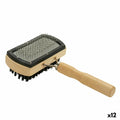 Hundebürste Mascow Braun Grau 10 x 17 x 5 cm Double (12 Stück)