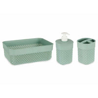 Badezimmer Set Berilo PP-107-3 grün Kunststoff (12 Stück)