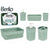 Badezimmer Set Berilo PP-107-3 grün Kunststoff (12 Stück)