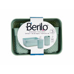 Badezimmer Set Berilo PP-107-3 grün Kunststoff (12 Stück)
