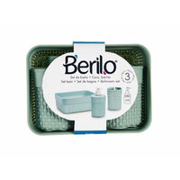 Badezimmer Set Berilo PP-107-3 grün Kunststoff (12 Stück)