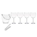 Eiskübel Vivalto 11444 11444 Durchsichtig Metall Kristall 14,5 x 12 x 12,5 cm 4x (10,5 x 20 cm) 36 x 21,5 x 23,5 cm Gläser (2 St