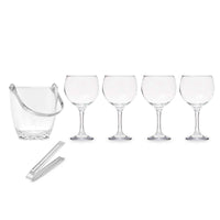 Eiskübel Vivalto 11444 11444 Durchsichtig Metall Kristall 14,5 x 12 x 12,5 cm 4x (10,5 x 20 cm) 36 x 21,5 x 23,5 cm Gläser (2 St