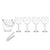 Eiskübel Vivalto 11444 11444 Durchsichtig Metall Kristall 14,5 x 12 x 12,5 cm 4x (10,5 x 20 cm) 36 x 21,5 x 23,5 cm Gläser (2 St