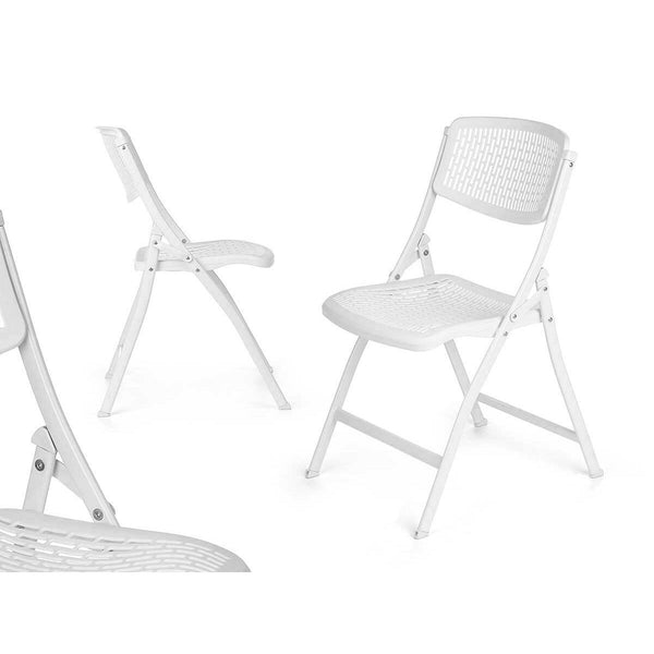 Gepolsterte Campingstuhl Gift Decor Weiß 59 x 50 x 82 cm 108 x 11,5 x 50 cm (4 Stück)