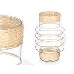 Kerzenschale Gift Decor Durchsichtig natürlich Glas Rattan 18 x 30 x 18 cm (6 Stück)
