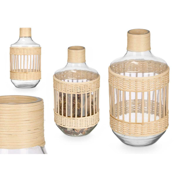 Dekorative Flasche Gift Decor Durchsichtig natürlich 18 x 34 x 18 cm (4 Stück)